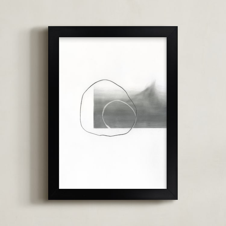 "Abstract drawings I" - Art Print in White by Kirsta Benedetti - Framed