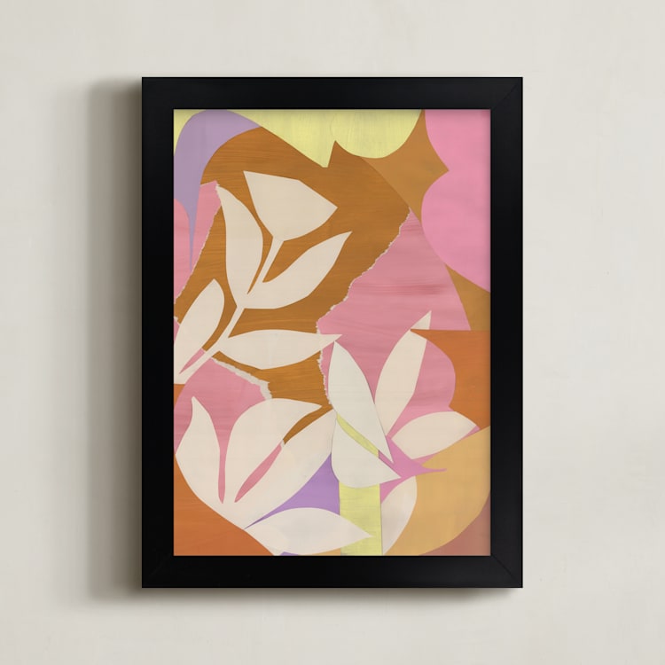 "Blossom's Breath" - Art Print in Goldenrod by cyrille gulassa - Framed