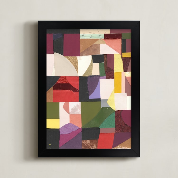 "A quilt for Sonia D" - Art Print in Grape by Erin McCluskey Wheeler - Framed