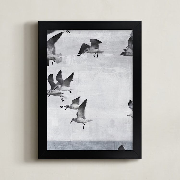 "In flight." - Art Print in Cloudy by Dawn Smith - Framed