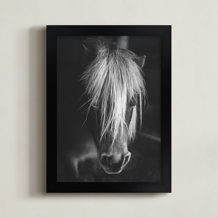 "Solitude Gaze" - Art Print in Shadow by Jamie Lollback - Framed