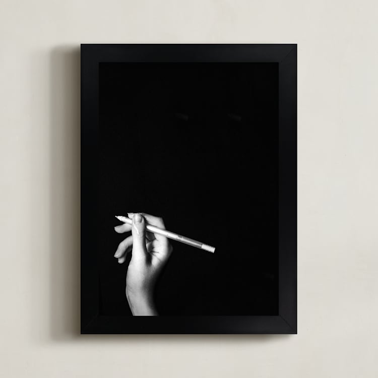 "Create II" - Art Print in Black Ink by Kaitie Bryant - Framed