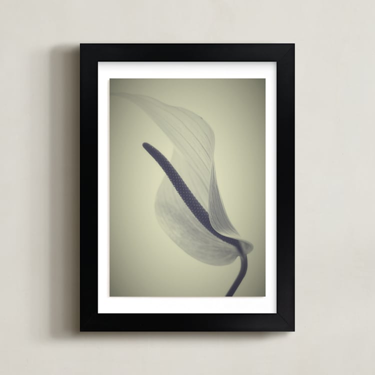 "My Love for Calla #1" - Art Print in dark beige by M.E.Segantini - Framed