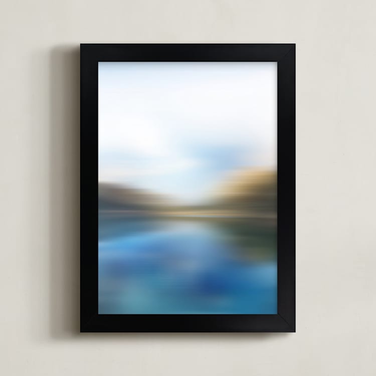 "Alpine Daydreams" - Art Print in Glacial Blue by Karen Kaul - Framed