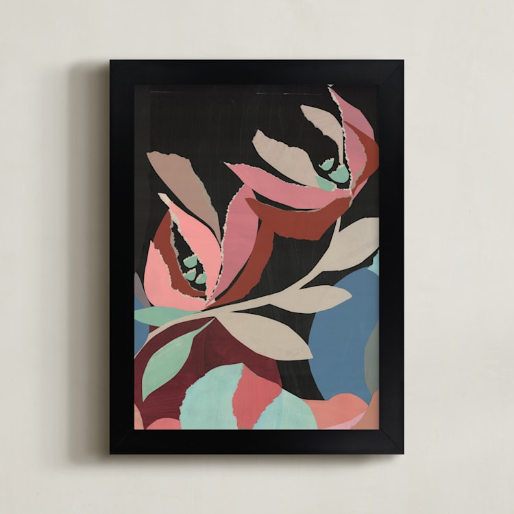 "Magnolia Majesty" - Art Print in Dusted Rose by cyrille gulassa - Framed
