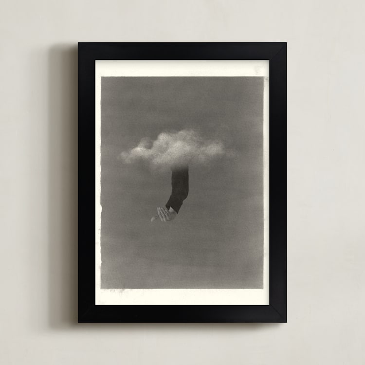 "Rene" - Art Print in Moody Grey by jinseikou - Framed