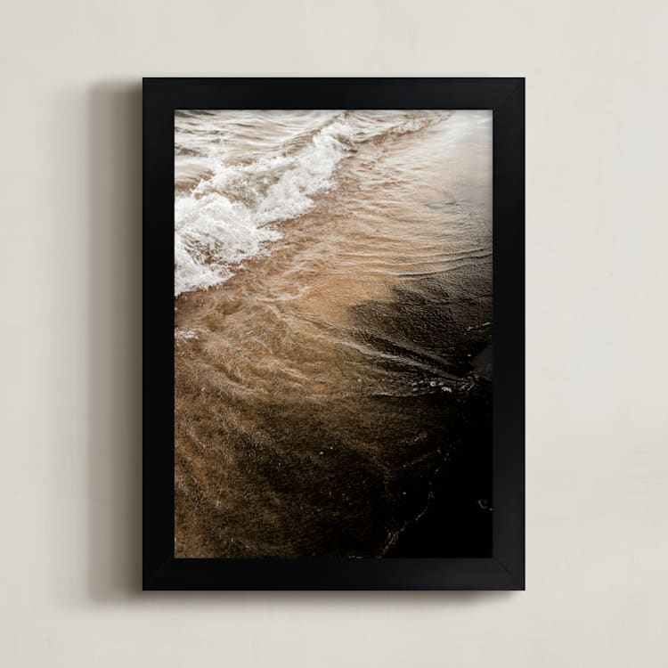 "Black Sand I" - Art Print in Onyx by Karly Rose Sahr - Framed