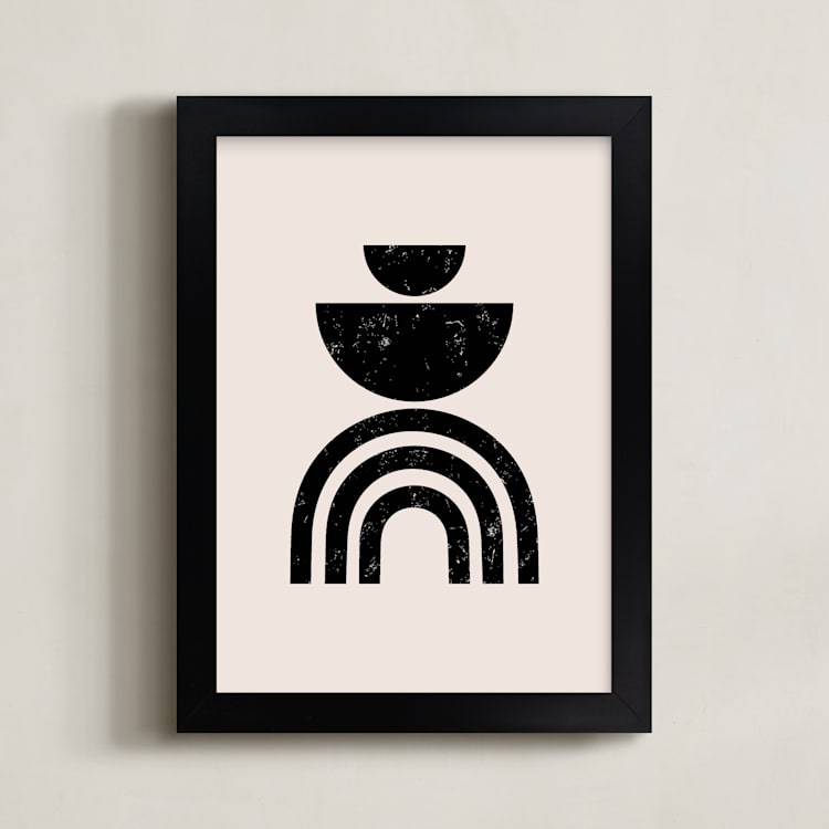 "Rituals I" - Art Print in Obsidian by Iveta Angelova - Framed