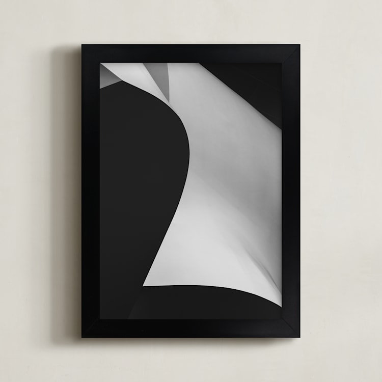 "Swept Away I" - Art Print in Black & white by Angie McMonigal - Framed