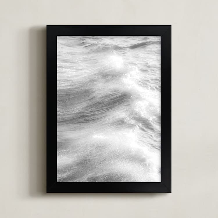 "Staten Sea 1" - Art Print in Silver Grey by Lisa Sundin - Framed