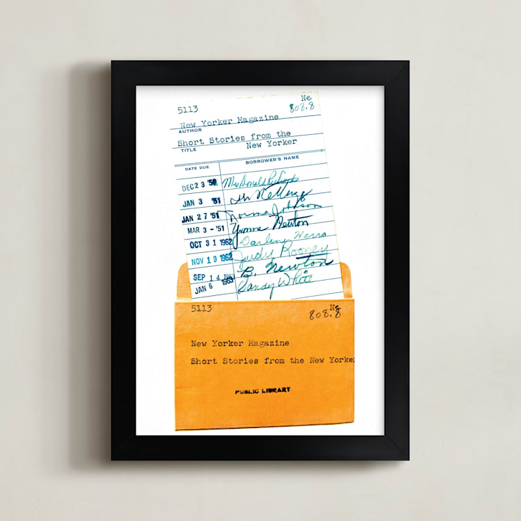 "Something Borrowed " - Art Print in Peach by Sheila Corcoran - Framed