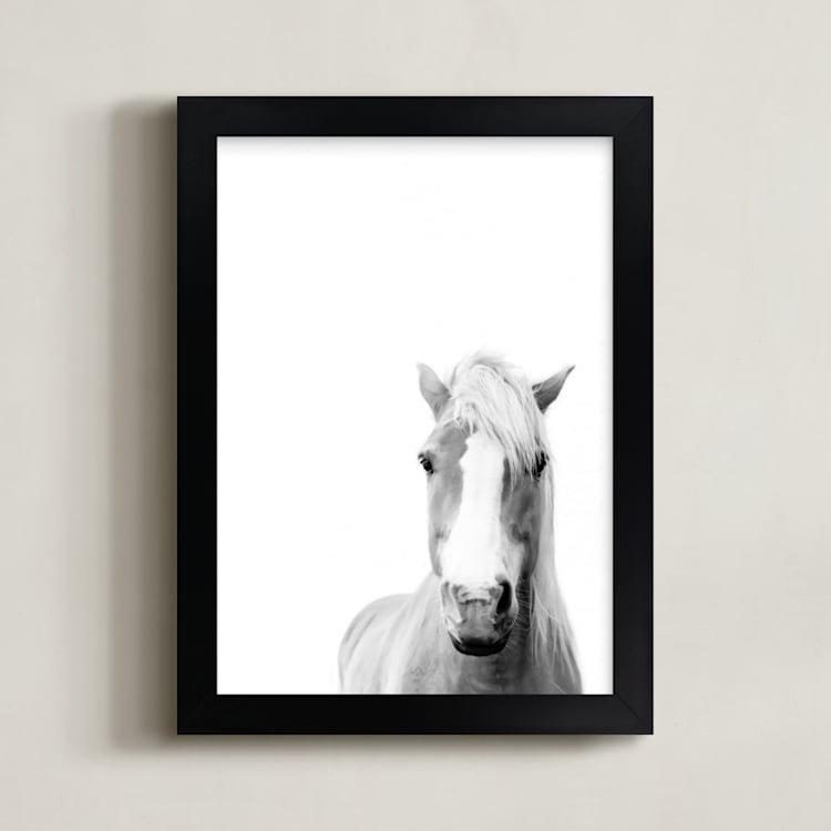 "Presence" - Art Print in Black and White by Debra Butler - Framed