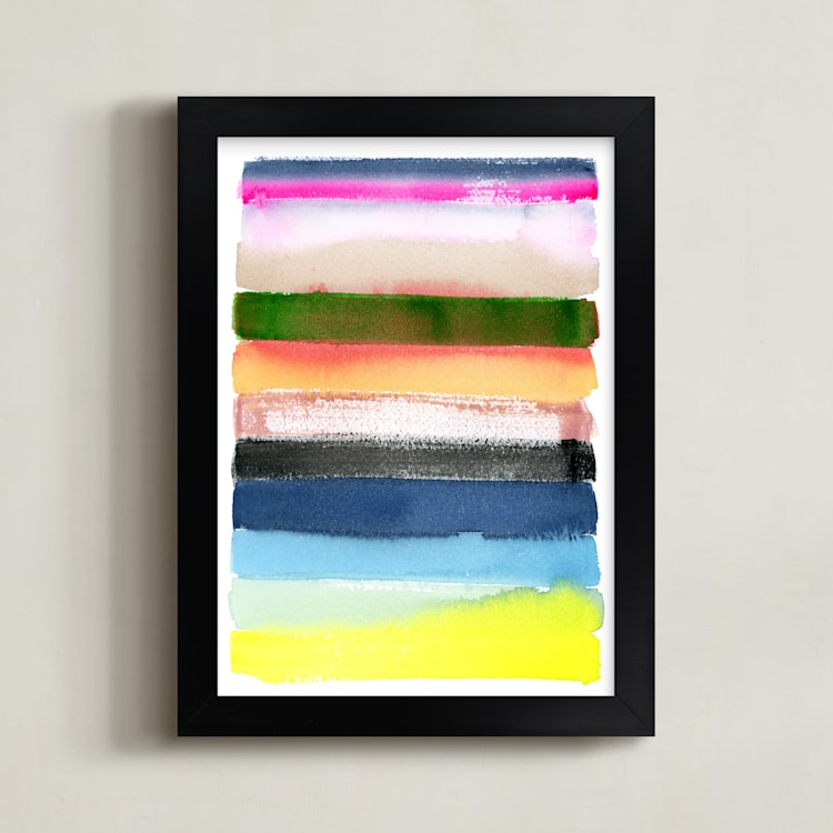 "Desert Island " - Art Print in multi by Kat Roberts - Framed