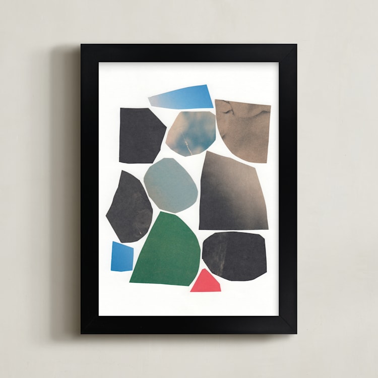 "Paper salad 1" - Art Print in Wasabi by Elliot Stokes - Framed