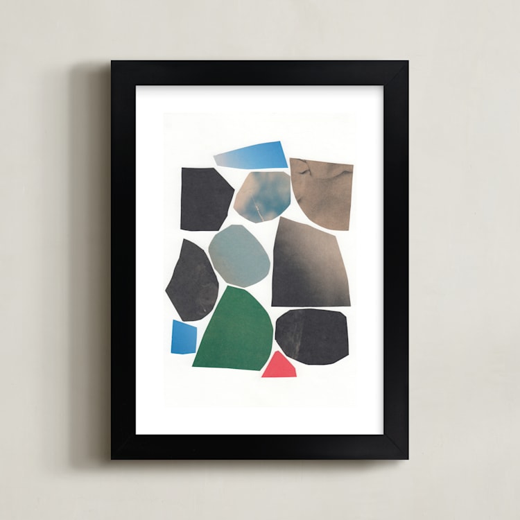 "Paper salad 1" - Art Print in Wasabi by Elliot Stokes - Framed