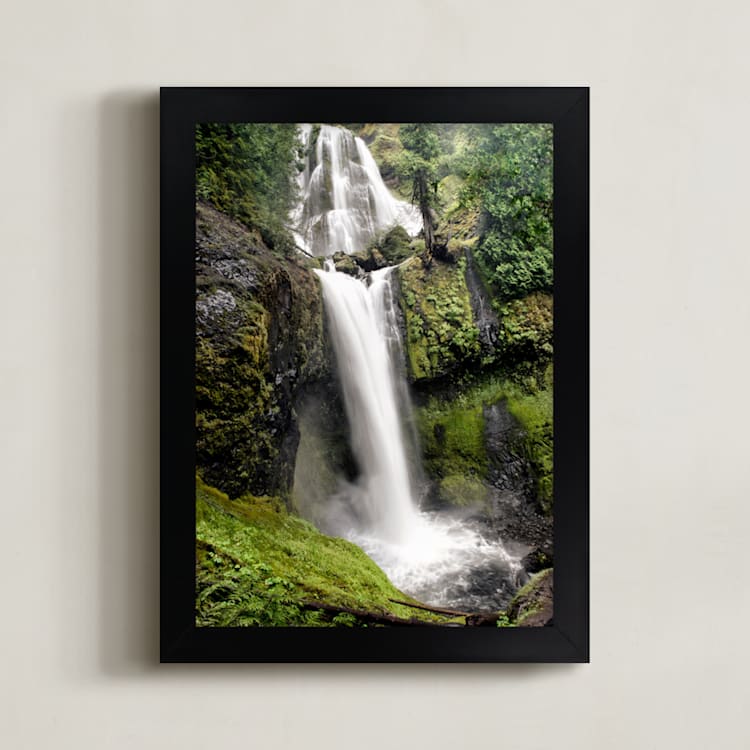 "Falling For You" - Art Print in Moss Green by Michelee Scott - Framed