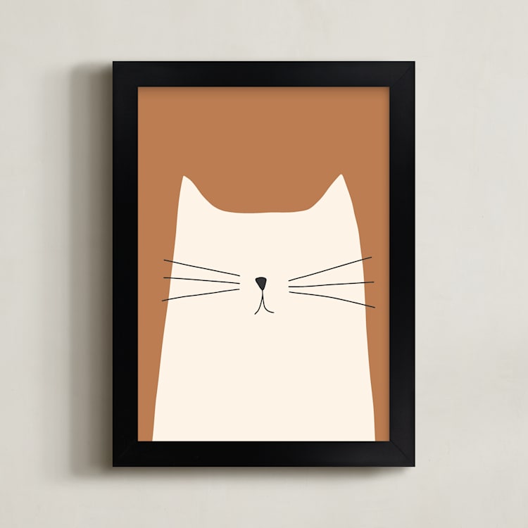 "House Cat" - Art Print in Sienna by Coit Creative - Framed