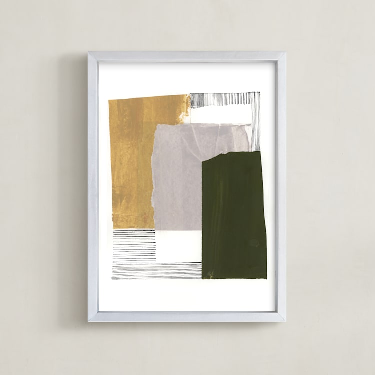 "Urban Block 2" - Art Print in new york urban blocks by Bethania Lima - Framed