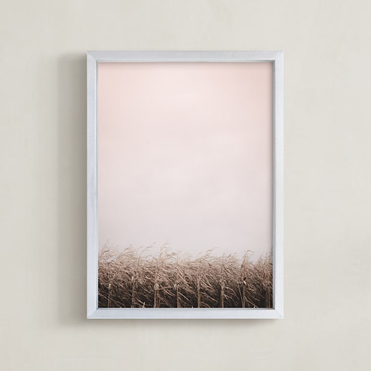 "Late Harvest" - Art Print in Mist by Robin Ott - Framed