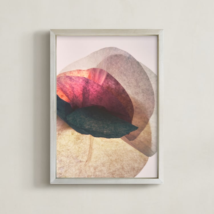 "la floraison" - Art Print in Rose by Karen Kardatzke - Framed