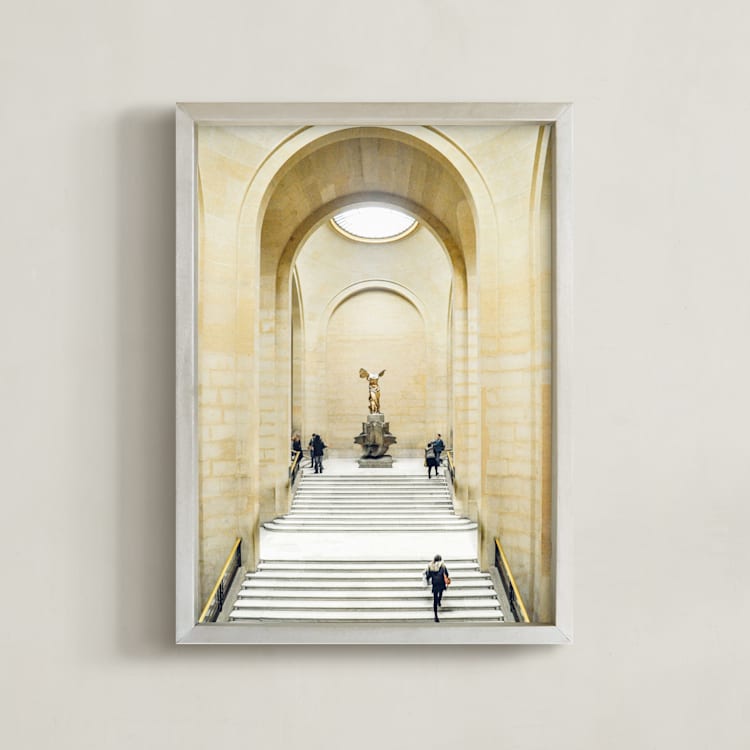 "Stairway to Samothrace" - Art Print in Museum Beige by Kate Baird - Framed