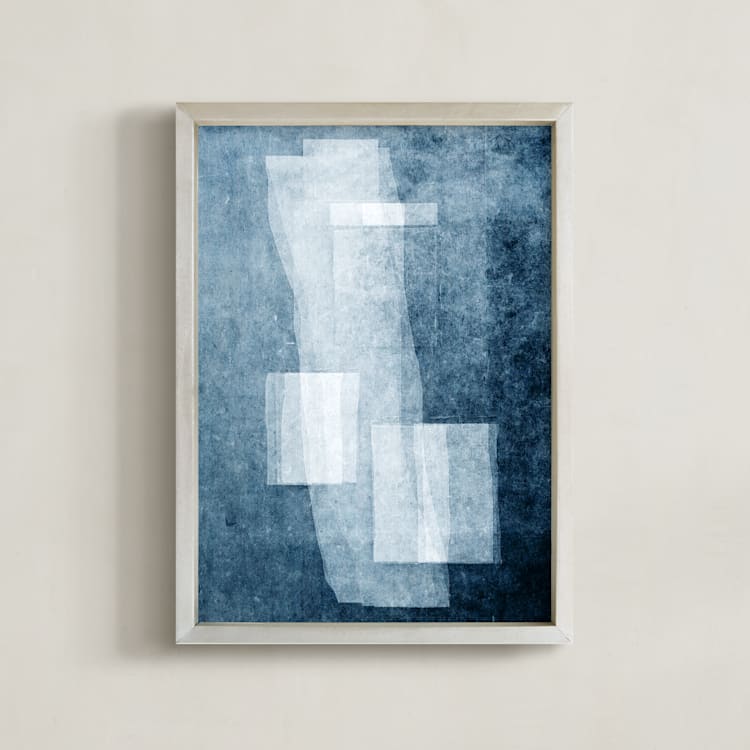 "Sealed Memories" - Art Print in Misty Indigo by Debra Pruskowski - Framed