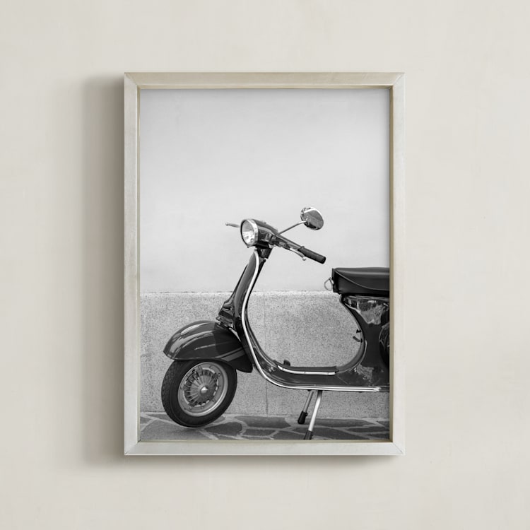 "Ciao" - Art Print in Charcoal Black by Tania Medeiros - Framed