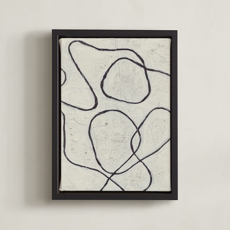 "Black Thread" - Art Print in Weathered White by Alisa Galitsyna - Framed Canvas