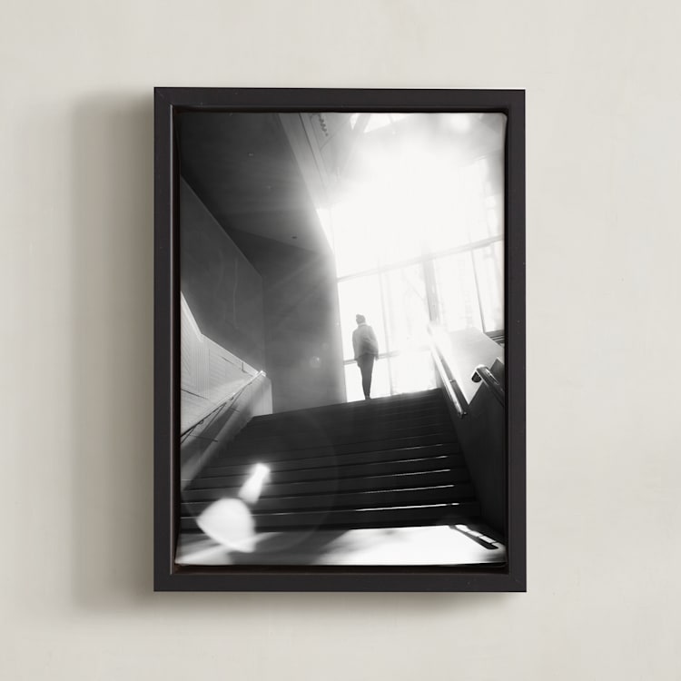 "Bath in light" - Art Print in Shadow by Van Tsao - Framed Canvas