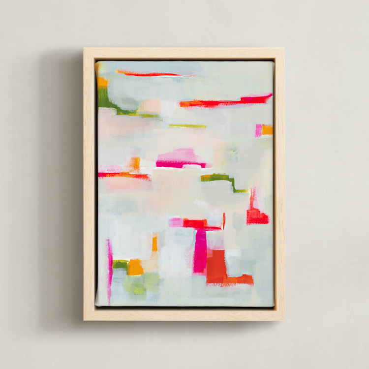 "Let The Bright In" - Art Print in Sorbet by Karyn Denten - Framed Canvas