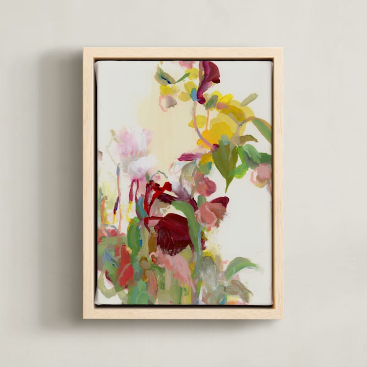 "Golden Promise" - Art Print in Gold by Sonal Nathwani - Framed Canvas