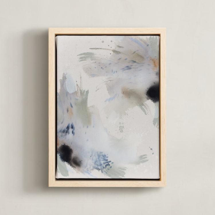 "Seemingly Separate" - Art Print in Slate Grey by Christa - Framed Canvas