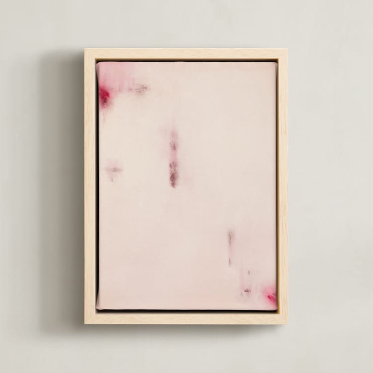 "Rose" - Art Print in Rose by Jen Ramsey - Framed Canvas