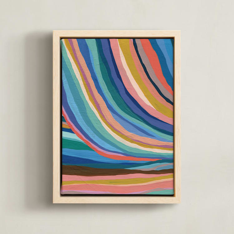 "Chromatic Dream 1" - Art Print in Rainbow by Carrie Moradi - Framed Canvas