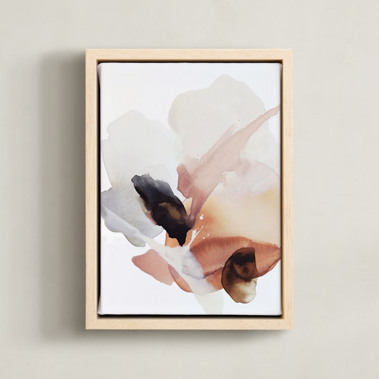 "Compassion Project" - Art Print in Dusty Rose by Mya Bessette - Framed Canvas
