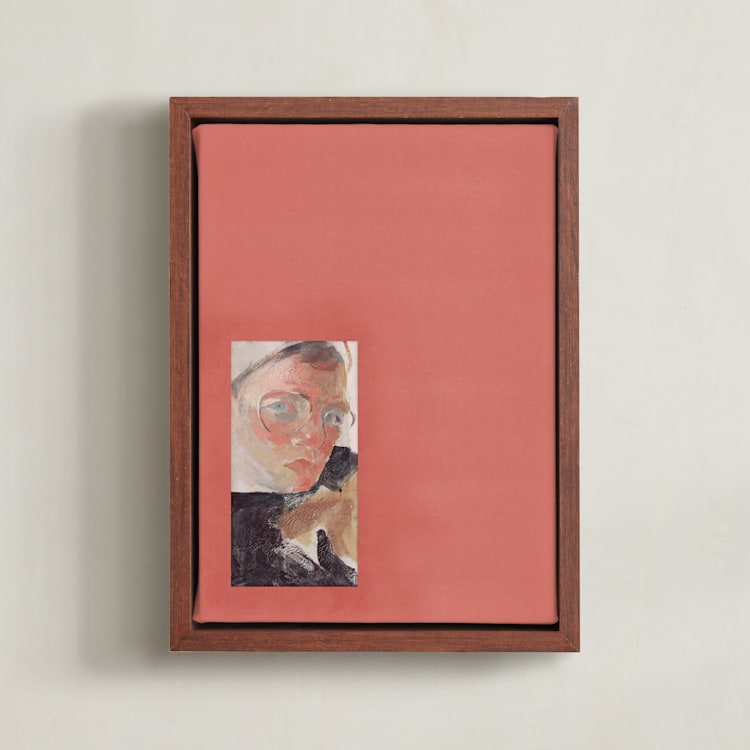 "Amiga 1" - Art Print in Coral Pink by jinseikou - Framed Canvas
