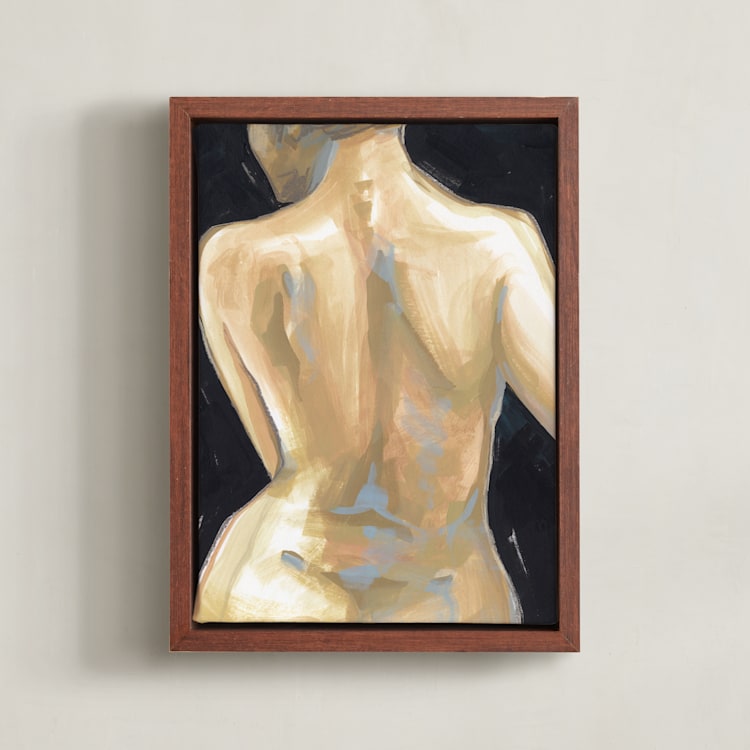 "Back It Up" - Art Print in Coal by Khara Ledonne - Framed Canvas