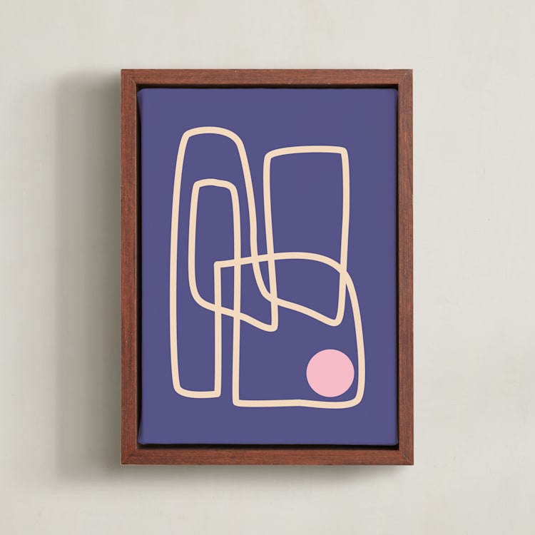 "Hide and Seek" - Art Print in Grape by Beth Vassalo - Framed Canvas