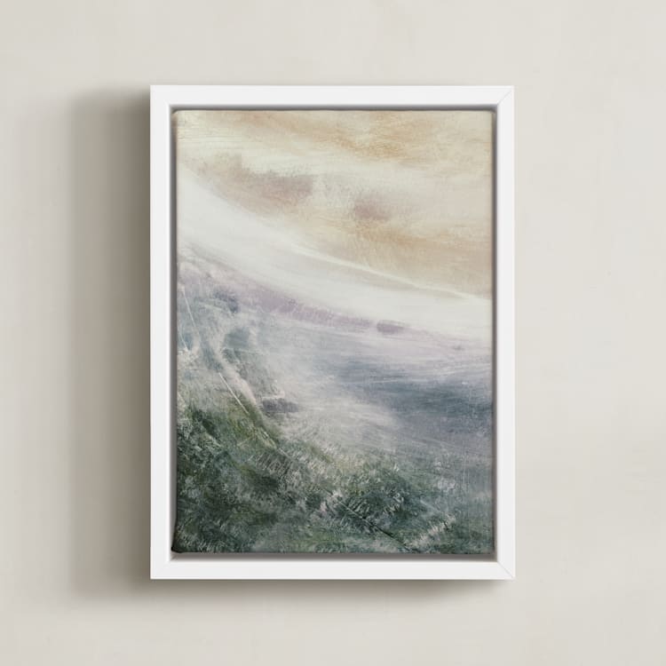 "Mix It Up I" - Art Print in Jeweled Lavender by Karen Kaul - Framed Canvas
