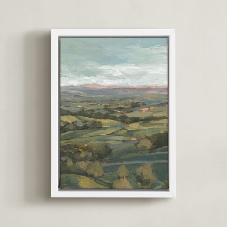 "Yorkshire" - Art Print in Hillside by Wendy Keller - Framed Canvas