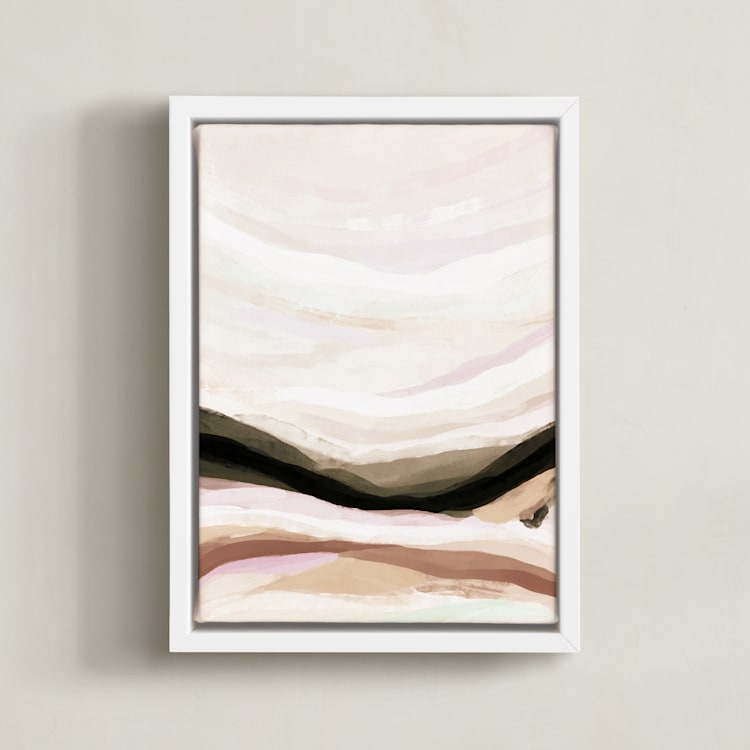 "Glowing Horizon" - Art Print in Sunset by Melanie Severin - Framed Canvas