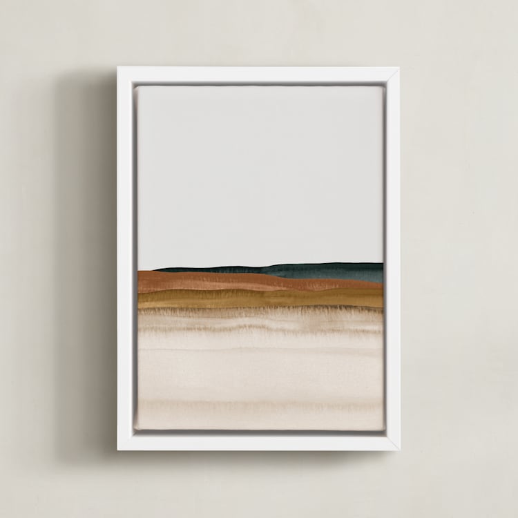 "Sunday View" - Art Print in Neutral by Little Valley Studio - Framed Canvas