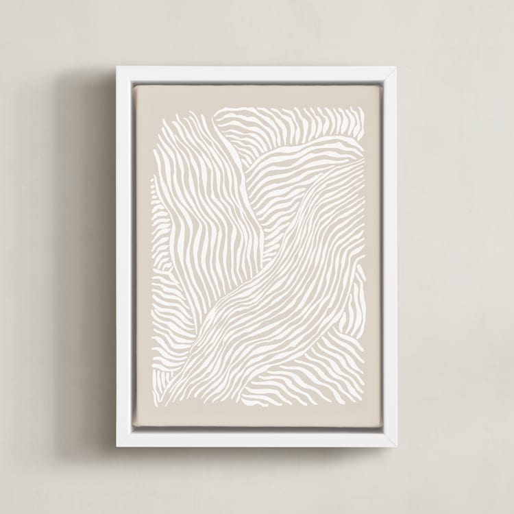"Falling, Falling" - Art Print in Coastal Drift by Jayne Alfieri - Framed Canvas
