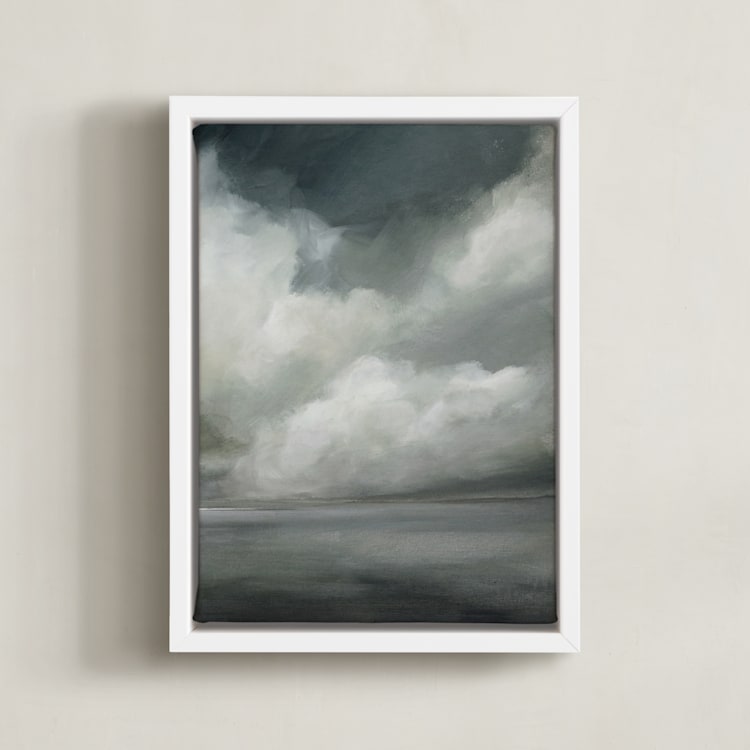 "Reverie II" - Art Print in Slate Grey by Mya Bessette - Framed Canvas