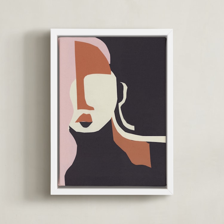 "Ava 2" - Art Print in Ginger Nutmeg by cyrille gulassa - Framed Canvas