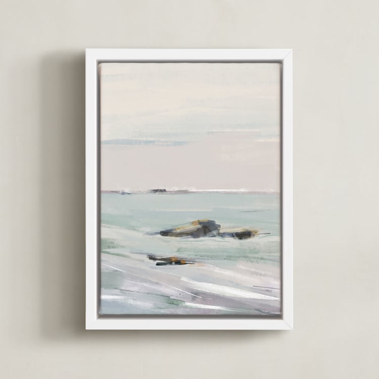 "Interruption" - Art Print in Grey Mist by Eric Ransom - Framed Canvas