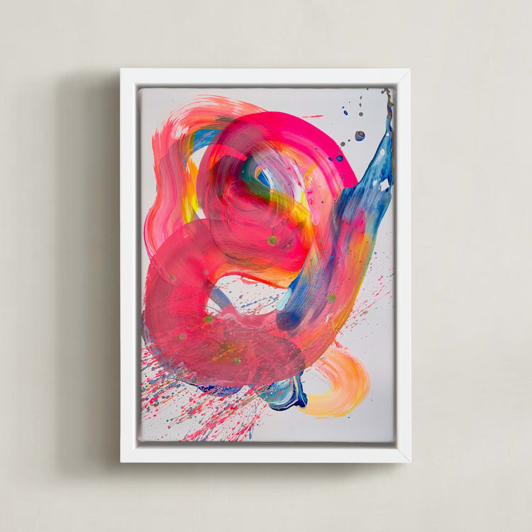 "State of Mind" - Art Print in Candy by bari wieselman schulman - Framed Canvas