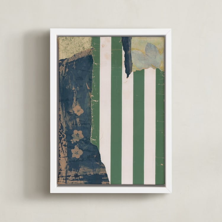 "The Garden Room" - Art Print in Fern green by Erin McCluskey Wheeler - Framed Canvas