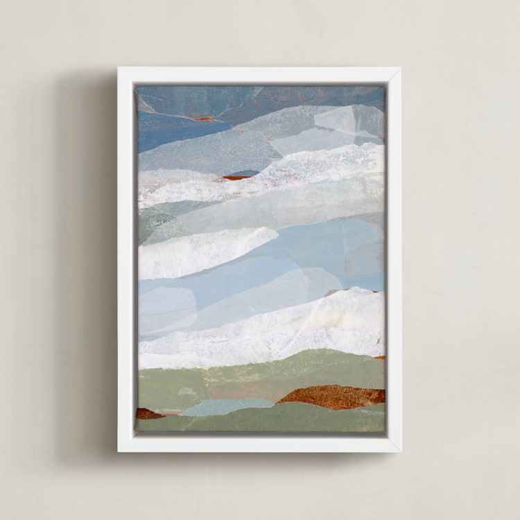 "Calling Me Home II" - Art Print in Moss by Roberta Hoiness Art - Framed Canvas