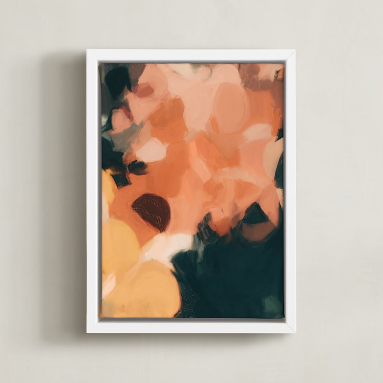 "Nightfall II" - Art Print in Marine Blue by Parima Studio - Framed Canvas